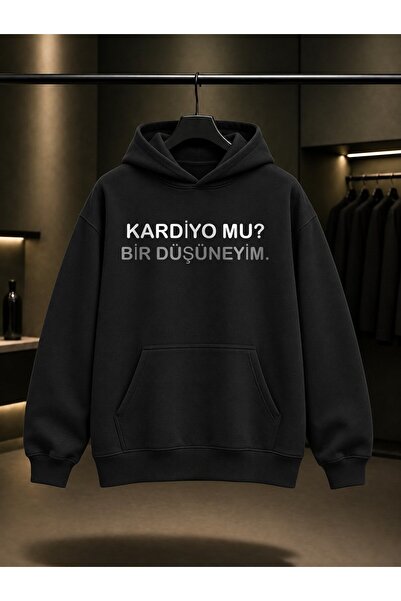 fame-stoned Cardio? Think about It Written Printed Unisex 100% Cotton Hooded ...