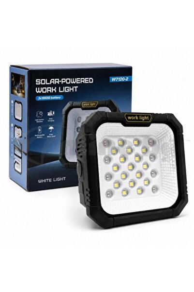 Generic Brand Ηλιακό Φωτιστικό Εργασίας LED W7120-2, 50W, 3x18650, Επαναφορτι...
