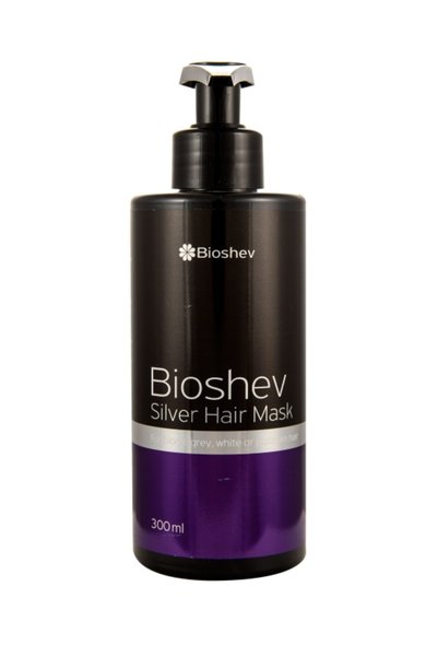 Bioshev Ασημένια Μάσκα Μαλλιών για Ξανθά, Γκρίζα, Λευκά ή Πλατινέ Μαλλιά 300ML