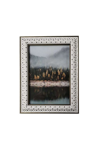 OEM Photo frame 6930-A-613 57, rectangular, 18 x 13 cm, white + brown, plastic