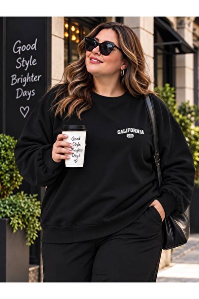 HELLO ROMA 3 Yarn Combed Cotton Plus Size California Usa Printed Unisex Sweat...