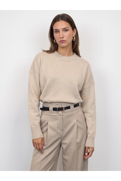 Dilvin 10886 Wool Blend Crew Neck Sweater
