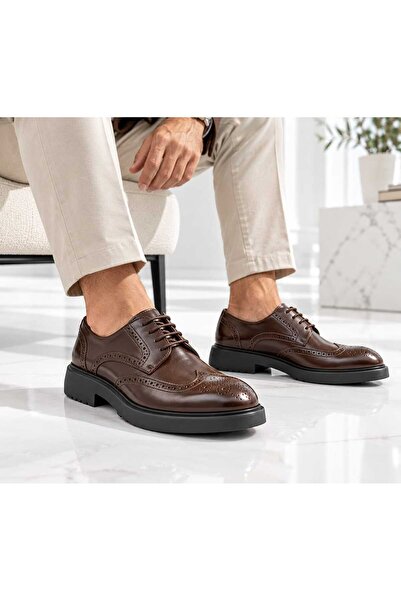 Oneka Shoes Erkek Günlük Oxford Zımbalı Kahverengi açma 190626EOZK1726