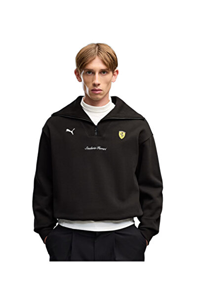 Puma Scuderia Ferrari Shield Halfzip Sweatshirt Siyah