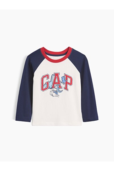 GAP Erkek Bebek Lacivert Colorblock Logo T-Shirt