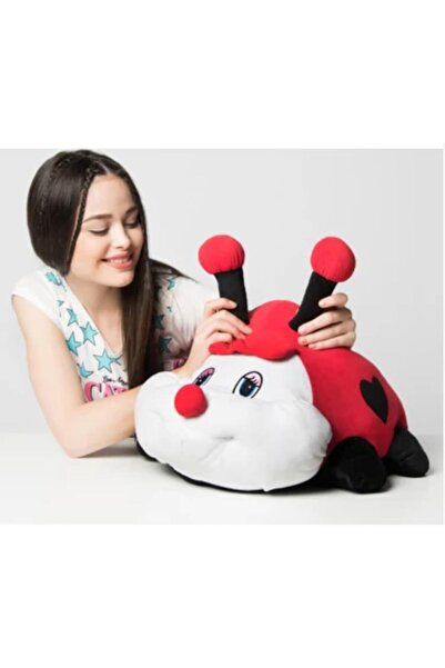 Bengi Store Peluş Büyük Boy Peluş Uyku Arkadaşı Seti 75 cm Tırtıl Yastık ve 65 cm Uğur Böceği Yastık