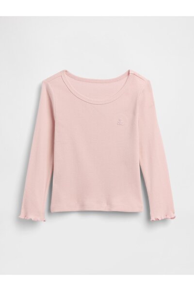 GAP Kız Bebek Pembe Mix & Match Fitilli T-Shirt