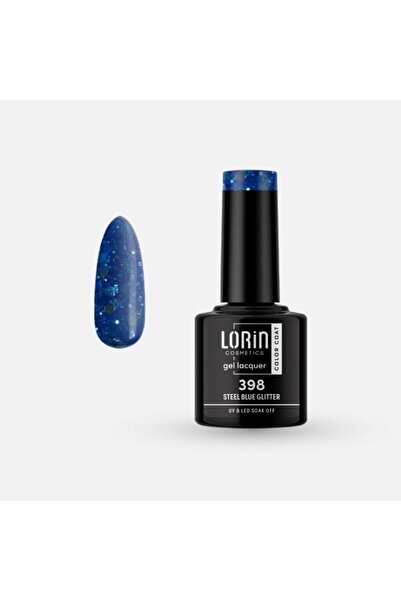 Lorin Cosmetics Lorin Ημιμόνιμο Βερνίκι Νυχιών Τζελ 8ml # 398 (Ατσαλίνιο Μπλε...