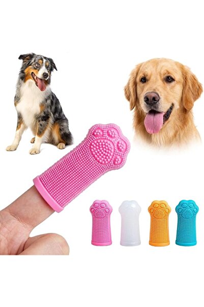 HASTHIP ® Dog Finger Toothbrush Set Silicone Cleaning Finger Teeth Brush with...