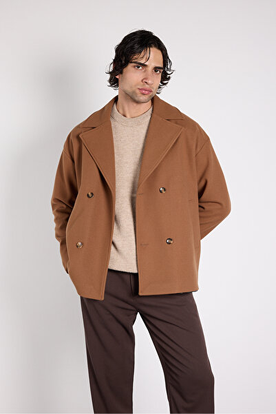 Mesfeno Oversized Double-Breasted Cashmere Jacket