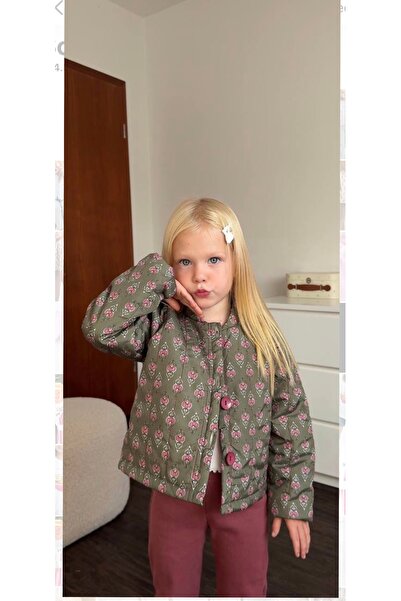 Le Petite Sole Dark Green Quilted Jacket and Spanish-Cut Camisole Trousers