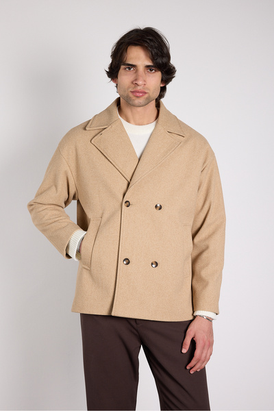 Mesfeno Oversized Double-Breasted Cashmere Jacket