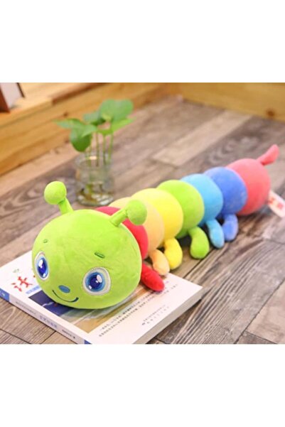 Bengi Store Peluş Büyük Boy Peluş Uyku Arkadaşı Seti 75 cm Tırtıl Yastık ve 65 cm Uğur Böceği Yastık