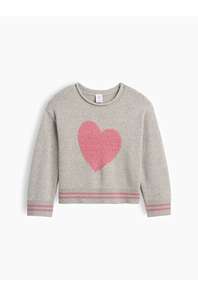 GAP Kız Bebek Gri Boxy Rollneck Kazak