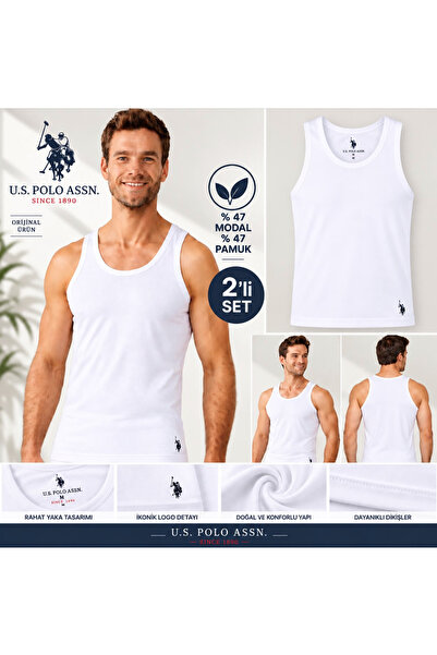 U.S. Polo Assn. Men'S, 47% Modal, 47% Cotton, 2-Pack Undershirts (Boxed)