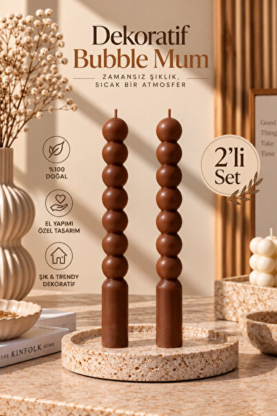 Bead 2 "Li Dekoratif Bubble Şamdan Mum Seti - El Yapımı Şık Şamdan Mumu - Ev ...