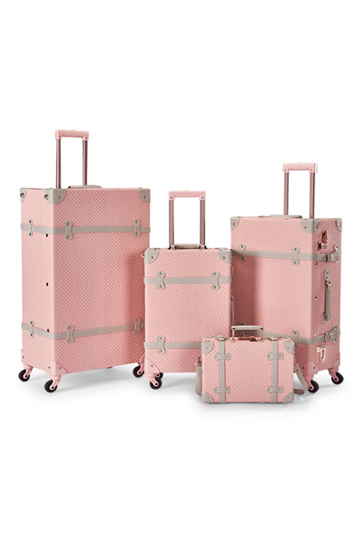LİMRA Lemra 4 Pcs 28"-24"-20"-13" Inch Classical Leather Luggage Traveling Ba...