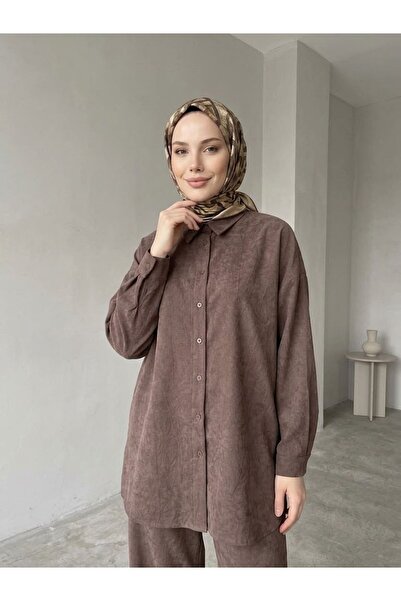 Foremia Kraşlı Kupra Trouser Suit - Brown