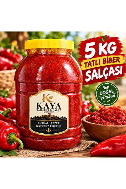 Kaya Baharat&Salça Antep Güneş Kurutması Tatlı Biber Salçası 5kg