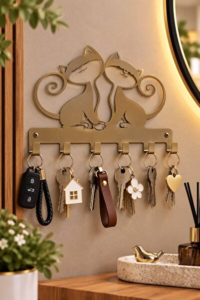 VENON Aging | |   2 Cat Keychains 🐈   Cats in Love Metal Keyring Hanger with...