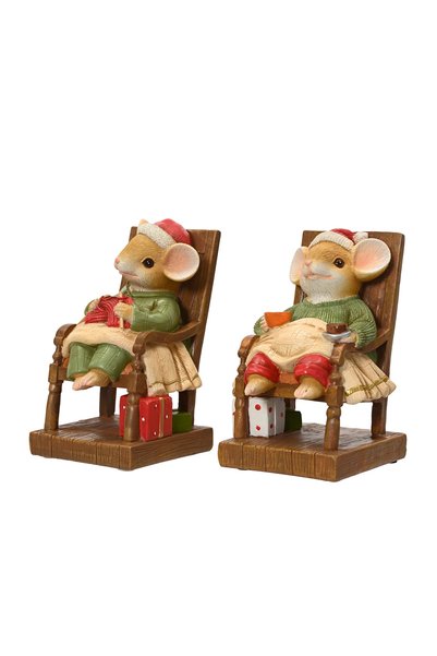BraziPremium By OLLMA Set de 2 ornamente pentru bradul de Crăciun: Șoareci pe...