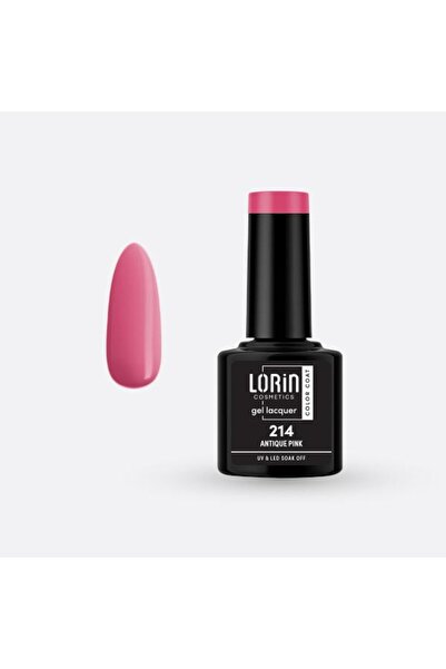 Lorin Cosmetics Lorin Ημιμόνιμο Βερνίκι Νυχιών Τζελ 8ml. # 214 (Αντικέ Ροζ)
