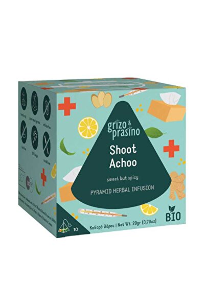Grizo & Prasino Shoot Achoo BIO (Τζίντζερ+Λεμόνι+Σπόροι Μάραθου+Γλυκόριζα+Αχλ...