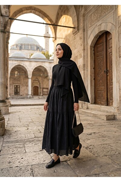 BAYLIN FASHION Kadın Uzun Fisto Etek İnci Detaylı