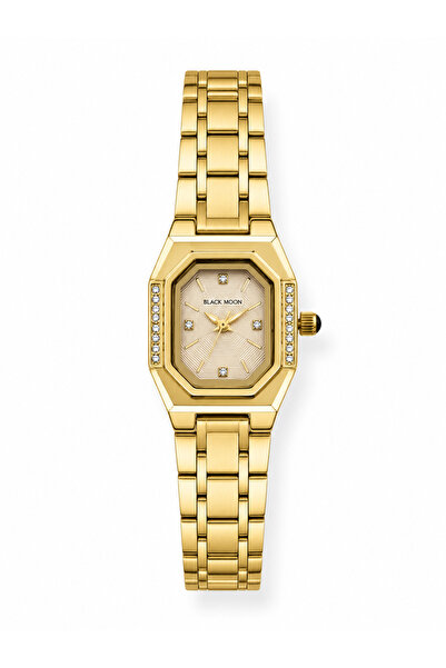Black Moon Women's watch with a gold-colored steel strap