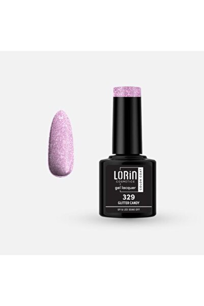 Lorin Cosmetics Lorin Ημιμόνιμο Βερνίκι Νυχιών Τζελ 8ml # 329 (Γκλίτερ Κάντι)