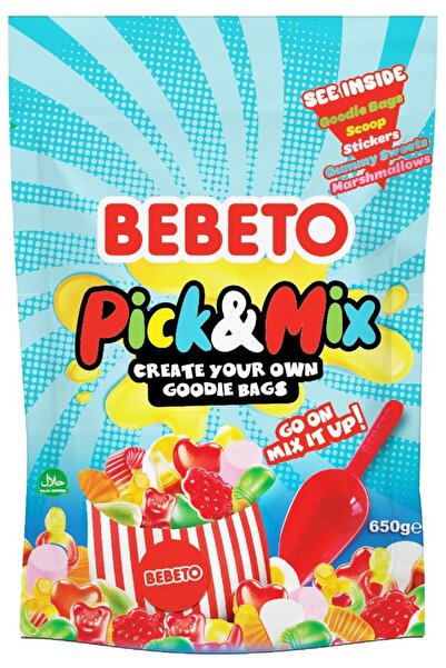 BEBETO Dulciuri gumate și marshmallows asortate, pungă de 650g