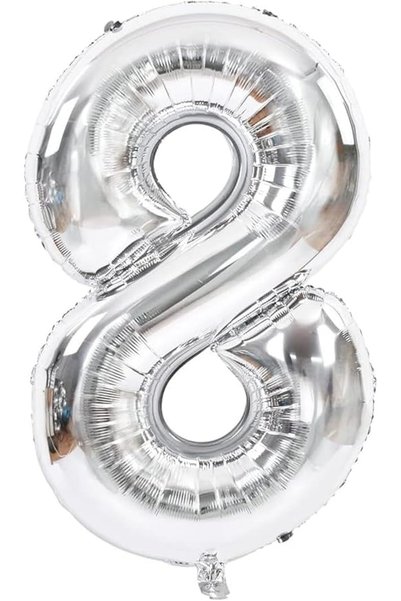 Goldedge 18" NON-FLY Number Balloons, Party Prop, Wall Decoration, Aluminum H...