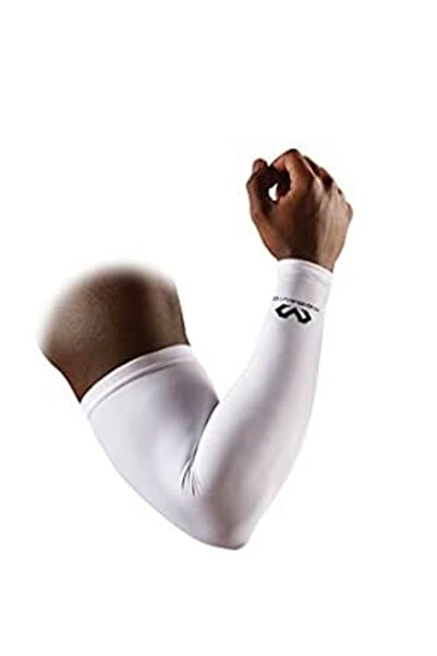 MCDAVID Compression Arm Sleeves (Pair), White, Medium