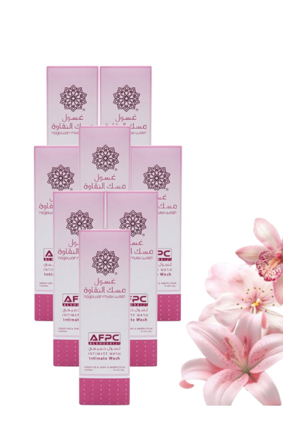 ALKHURAIJI 8 Pieces Afpc Nagawan Musk Wash Intimate Wash 250 ML