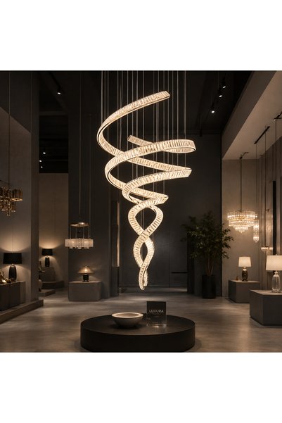 OEM Candelabru Cristal LED IRON MAN, Diametru 80cm, Lumina 3000K/4000K/6000K,...