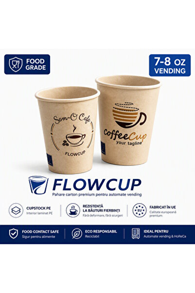 FlowCup Σετ Χάρτινων Κυπέλλων Flow Cup Μικτά 200 τεμάχια