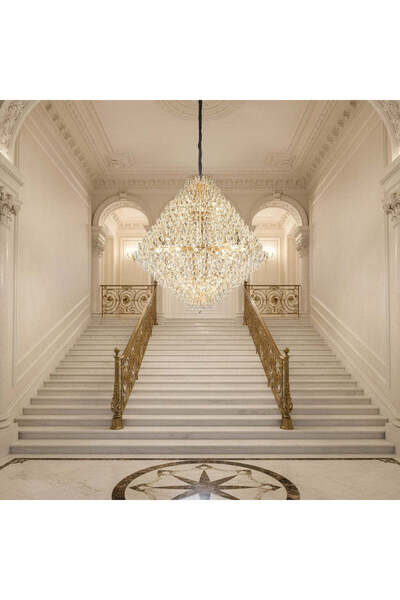 OEM Candelabru Cristal KONIG Grande Supremo, 54xE14, D150 cm, Auriu, Inaltime...