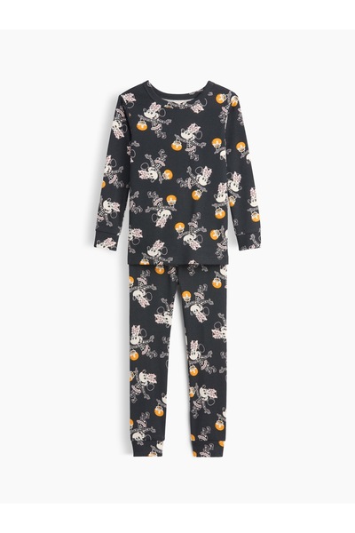 GAP Bebek Siyah Disney Minnie Mouse Baskılı Pijama Takımı