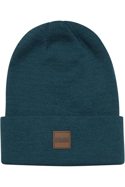 Urban Classics Unisex Leather Patch Long Beanie Beanie (pack of 1)
