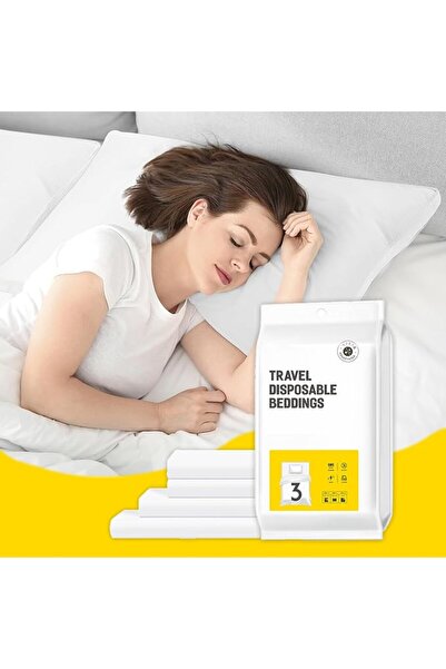 GENERAL 3 Pack Disposable Bed Sheets for Travel, Portable Disposable Bedding ...
