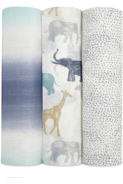 aden + anais - Silky Large Swaddles - Pack of 3 - Expedition