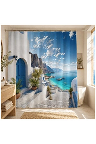 OEM Perdea Dus din PEVA Model Insula Vara 180x180cm