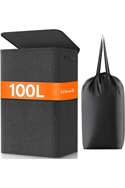 Lifewit 100L Laundry Hamper with Lid, Large Laundry Basket with Lid Handles a...