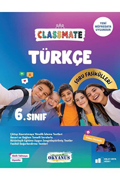Okyanus Yayınları 6.sınıf okyanus classmate türkçe soru fasikülü bağlam temel...