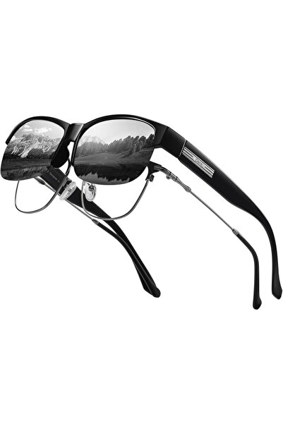 DUCOO DUCO Fit Over Glasses Unisex Wraparound Glasses Fashion Rimless Wear Ov...