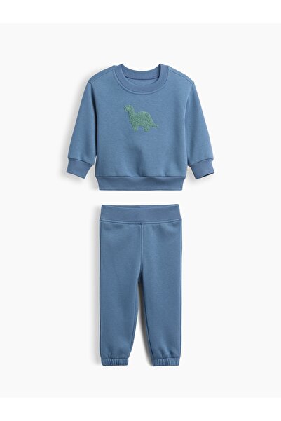 GAP Bebek Mavi Fleece Two-Piece Outfit Set