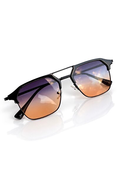 Roger Bacon Gradient Men's Sunglasses Metal Frame Uv400 Protection