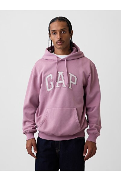 GAP Erkek Lila VintageSoft Arch Logo Sweatshirt