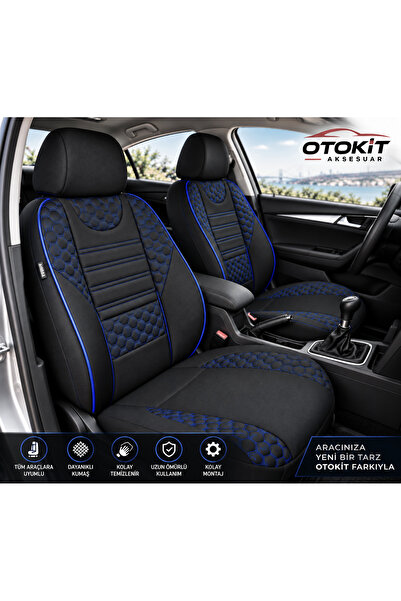 OTOKİT Suzuki SX4 2007 - 2025 UYUMLU KORUYUCU MAVİ NANO OTO KOLTUK KILIFI