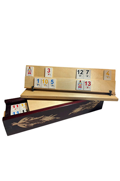 unbranded Joc de Rummy sculptat cu piese din plastic – Roșu